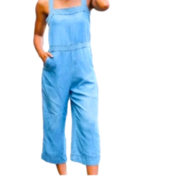 Velvet Heart Pants - Velvet HEART Wide Leg Cropped Sleeveless Jumpsuit Size Small